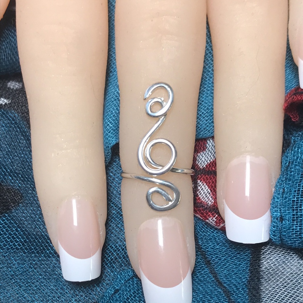 Sterling Silver Toe Ring/Midi Ring- Adjustable To… - image 4